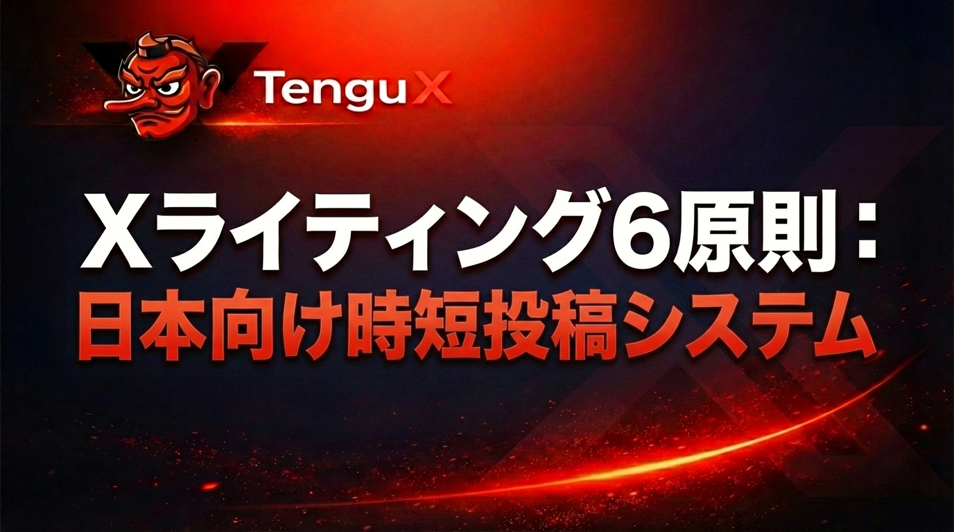 Xライティング6原則：日本向け時短投稿システム